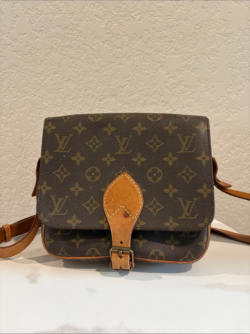 Louis Vuitton 853 MM Shoulder Bag Cartouchiere Brown Monogram LV - Picture 2 of 15